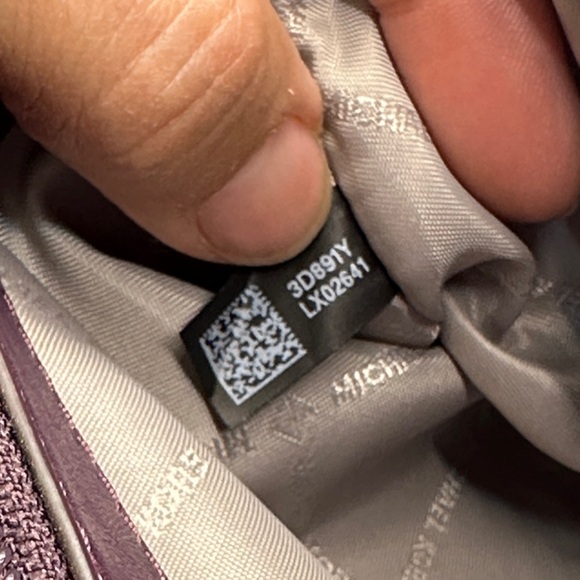 Michael Kors Quilted Vivianne Shoulder Bag in Plum with Silver Chain - Picture 16 of 16